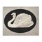 Stupell Industries Vintage Swan in Rounded Oval Canvas By Lettered and Lined